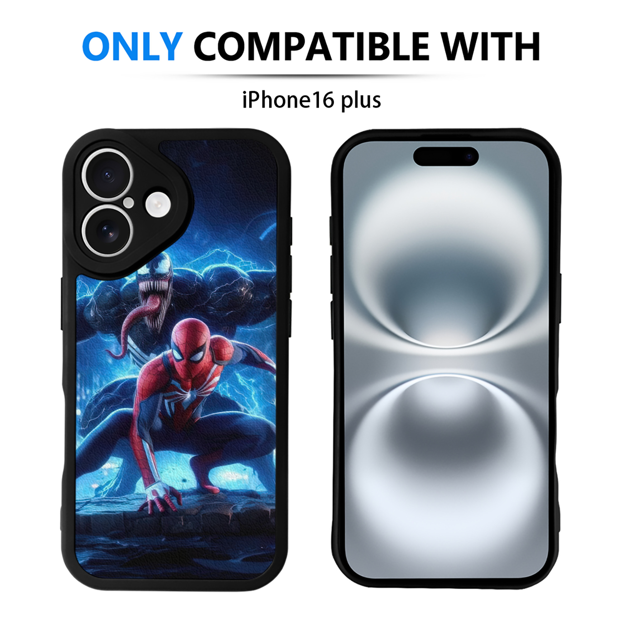 （画像用） Spider Man スパイダーマン 【iPhone 16シリーズ対応】シリコンスマホケース（レザー調） 材質：シリコン